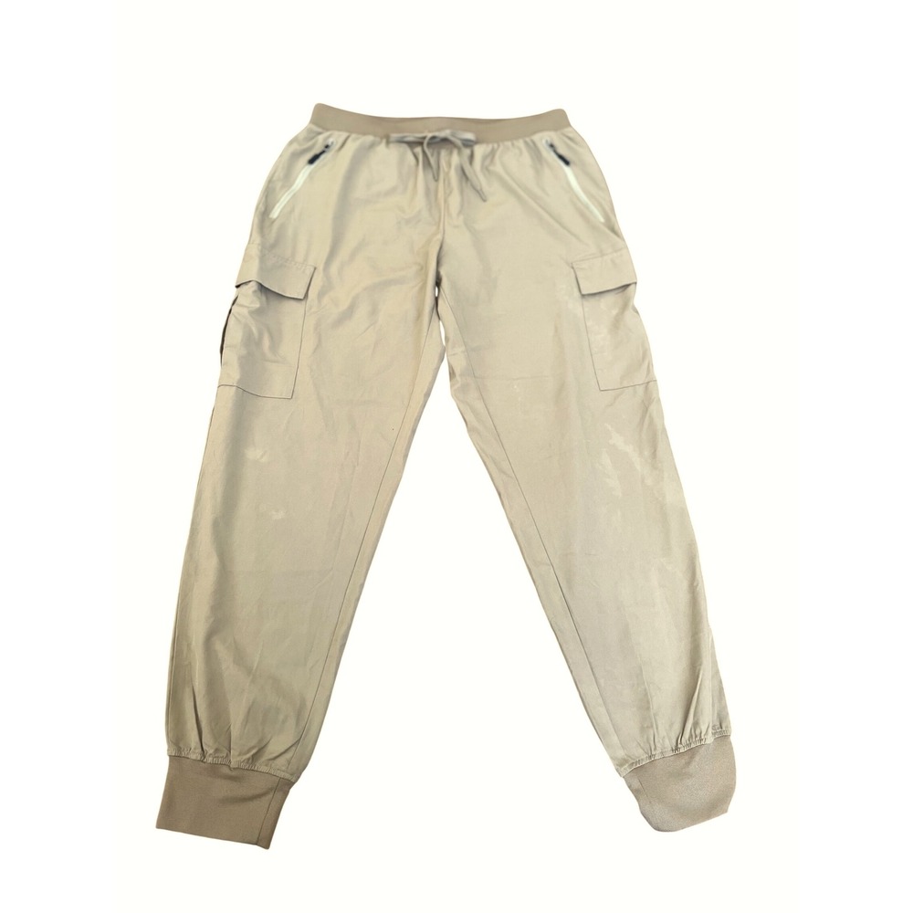 Maroaut Womens Tan Cargo Jogger Pants Size L Khaki Hiking‎ Activewear Tapered